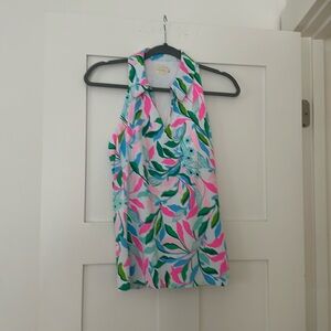 Lily Pulitzer Lakelyn Bra Polo in Resort White Holding Court Size M